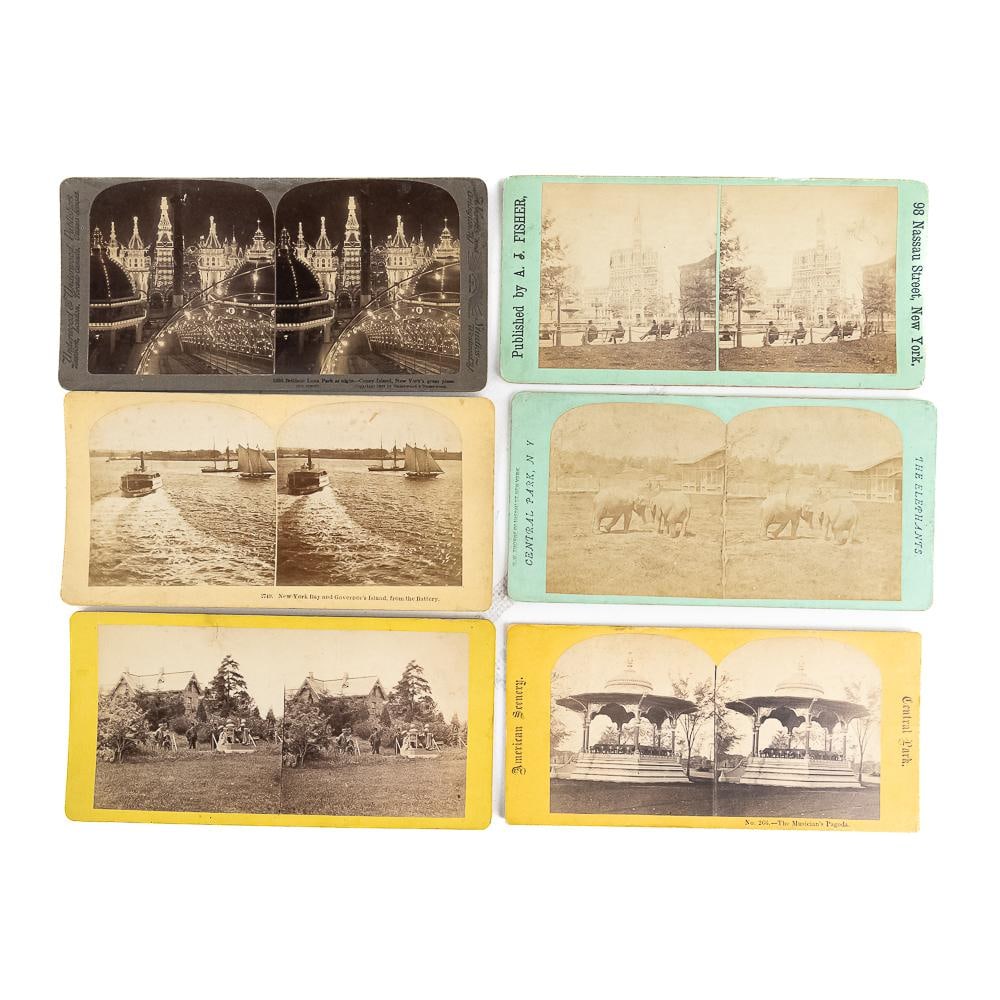 6 Stereo View Cards of New York (1 of 2)