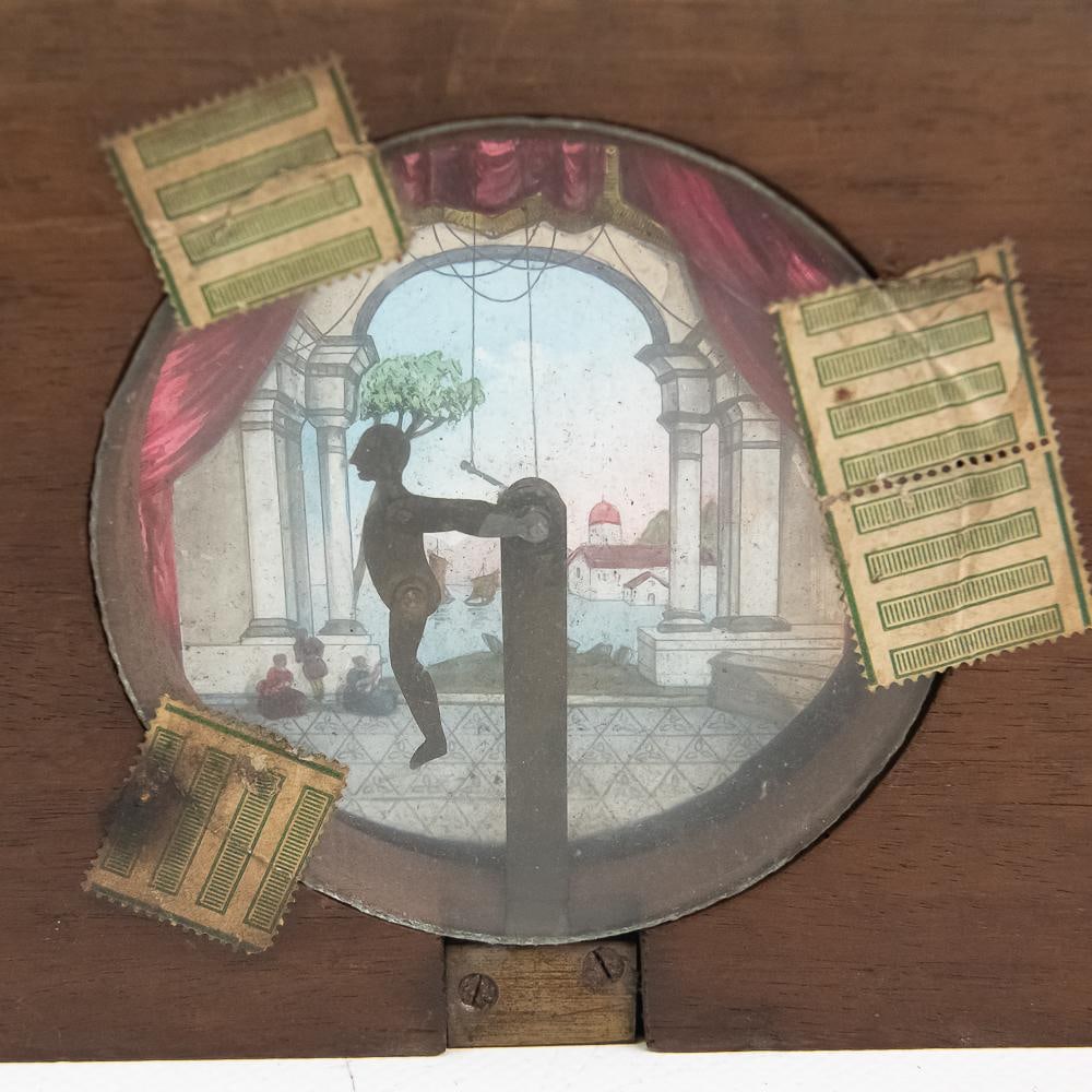 2 Victorian Mech. Lantern Slides-Sphinx, Acrobat - 5