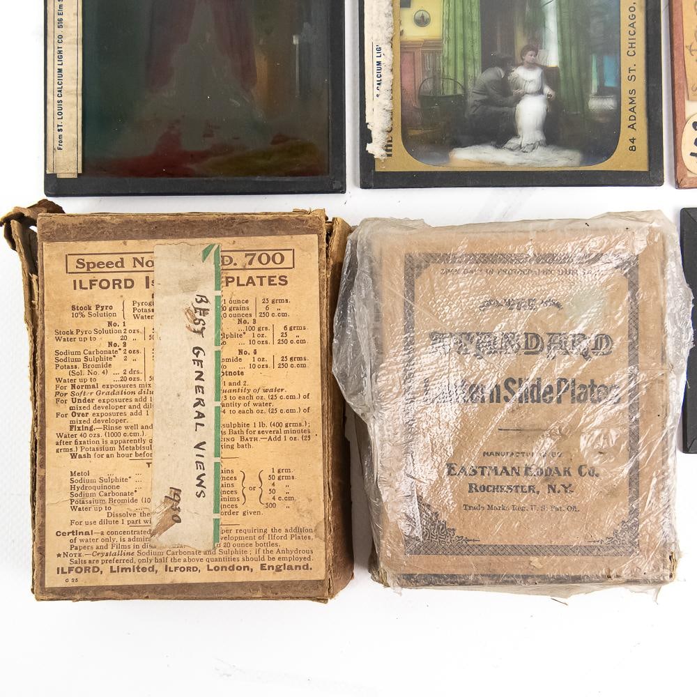 Glass Lantern Slides & Boxes Group - 2