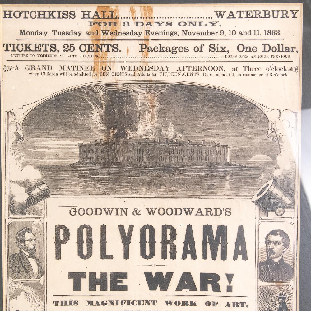 Civil War 1863 Polyorama Broadside-Framed - 10