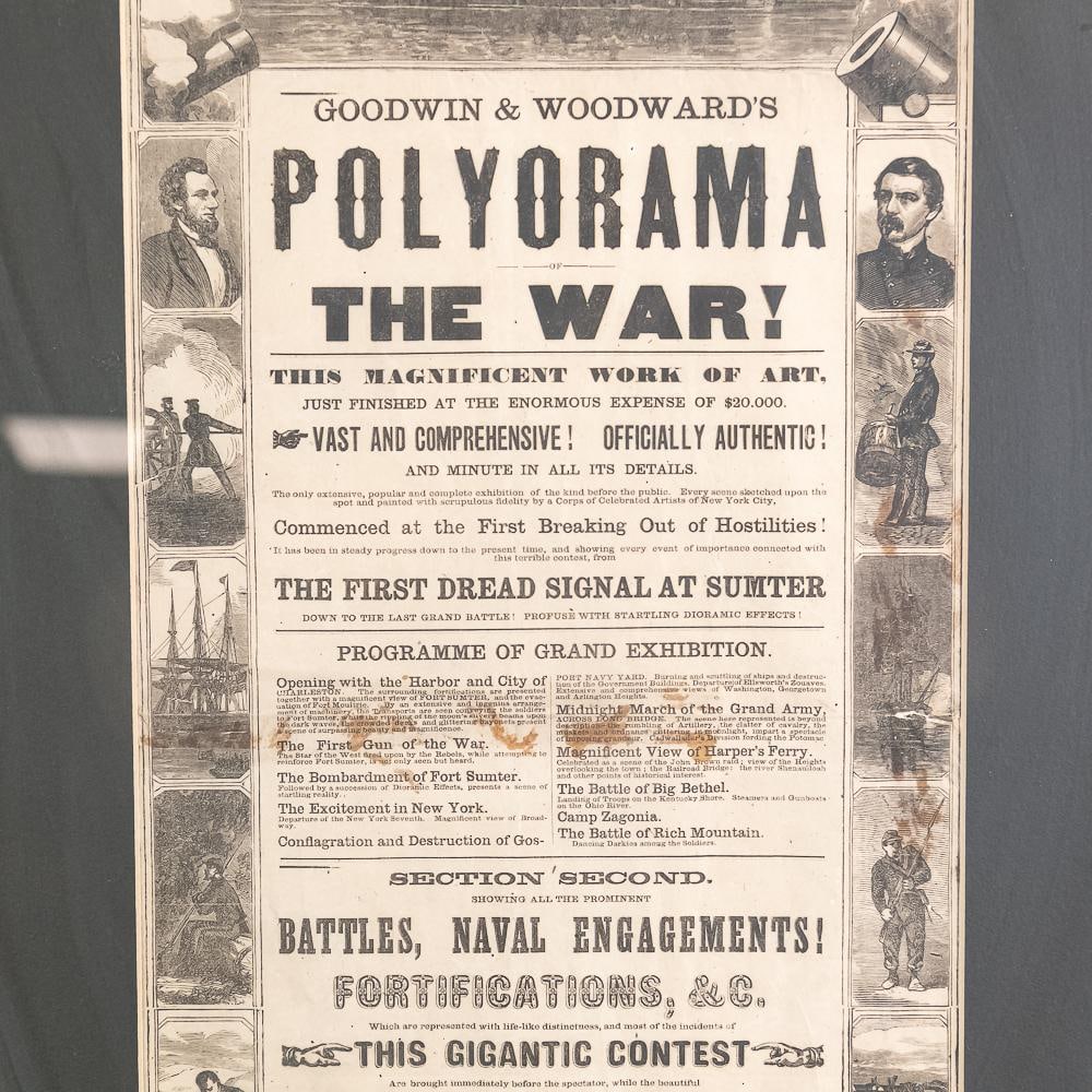 Civil War 1863 Polyorama Broadside-Framed - 3
