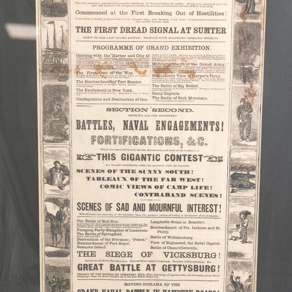 Civil War 1863 Polyorama Broadside-Framed - 4