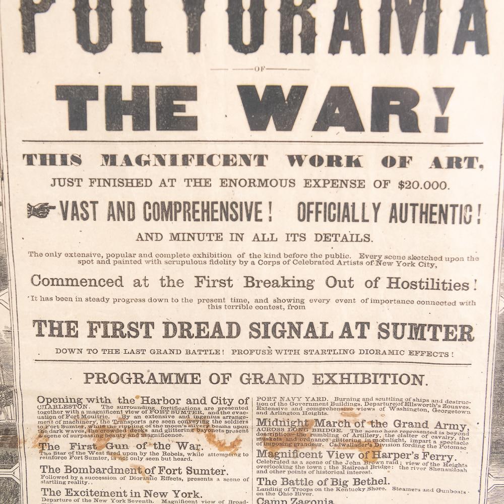 Civil War 1863 Polyorama Broadside-Framed - 8