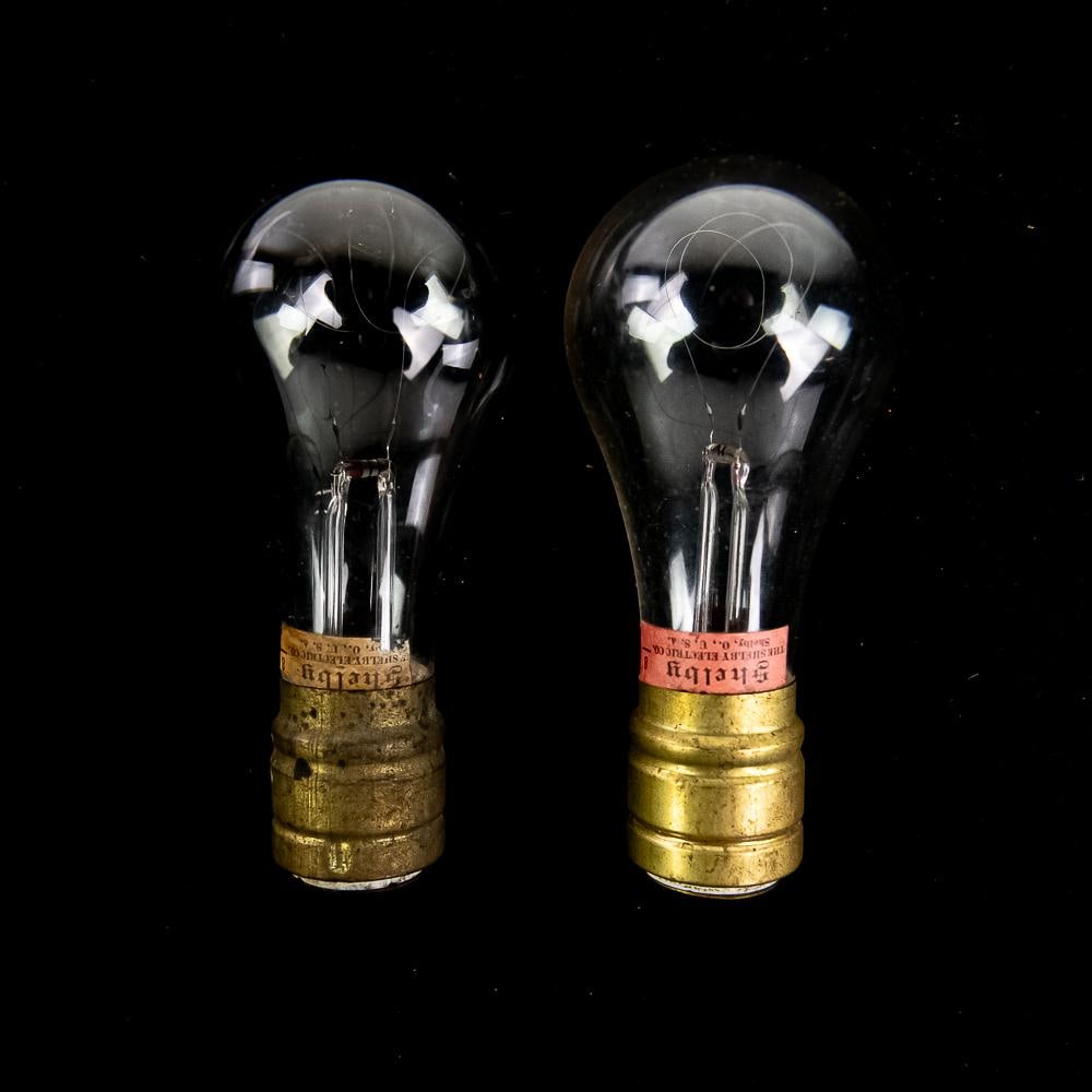 Pair Antique Shelby Carbon Light Bulbs (1 of 5)