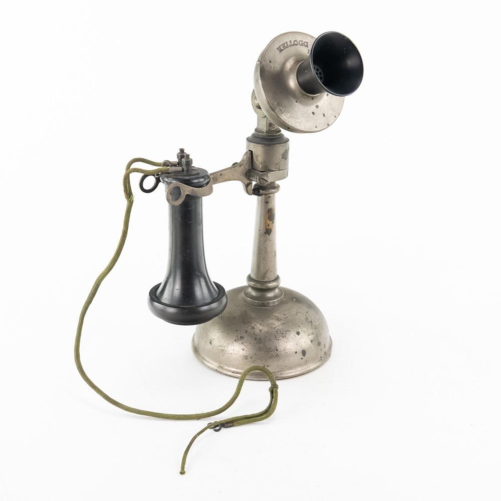 Nickel 1901 Kellogg 'Oilcan' Candlestick Telephone (1 of 11)