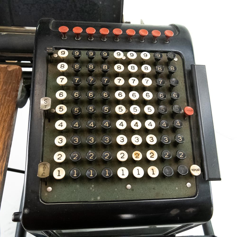 Vintage Burroughs Adding Machine Stand - 3
