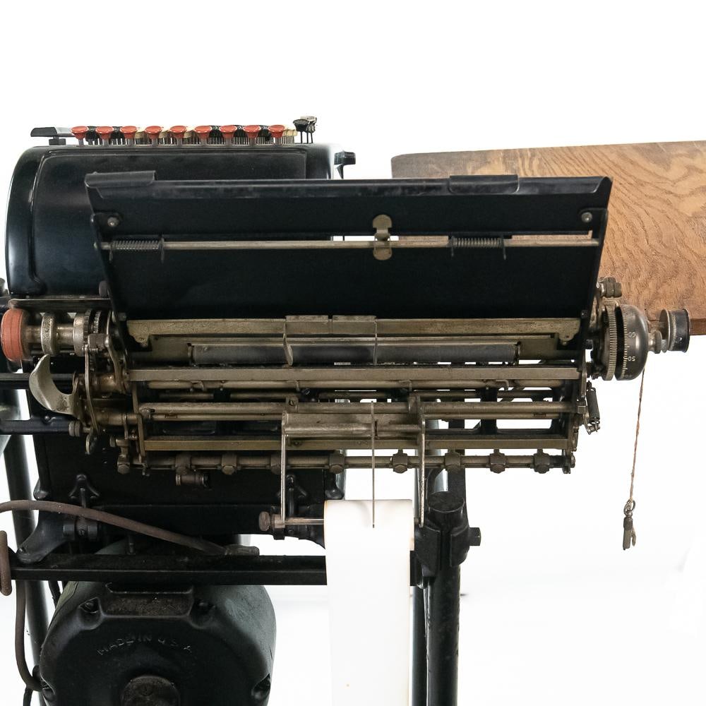 Vintage Burroughs Adding Machine Stand - 7