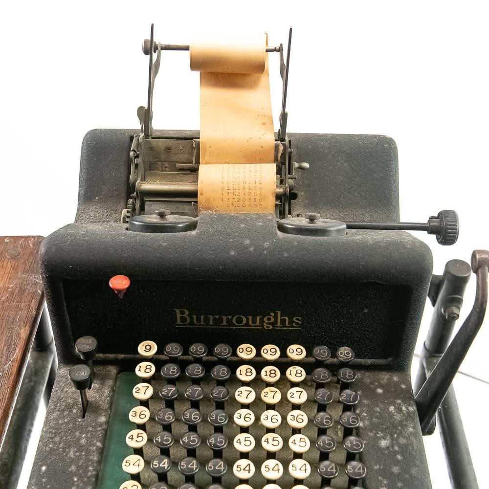 Vintage Burroughs Adding Machine W/Stand - 2