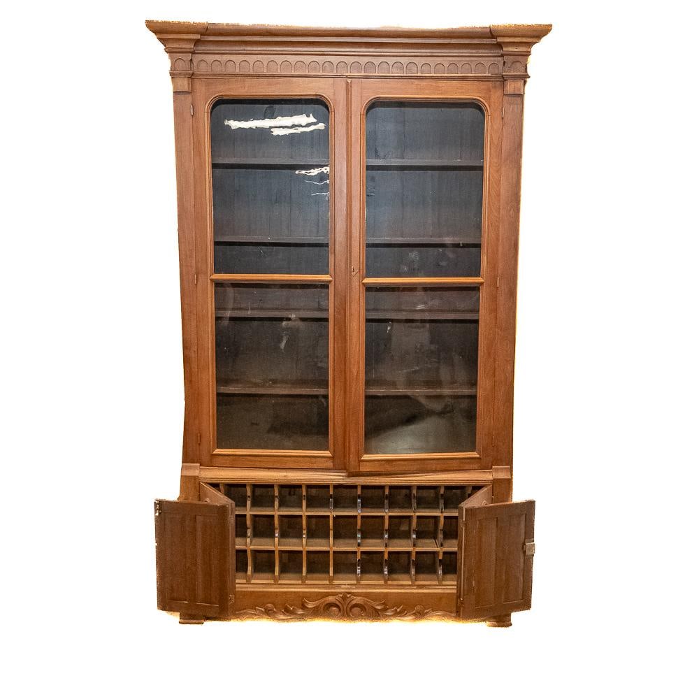 Large Victorian Walnut Bookcase with Mail Sorter (1 of 9)