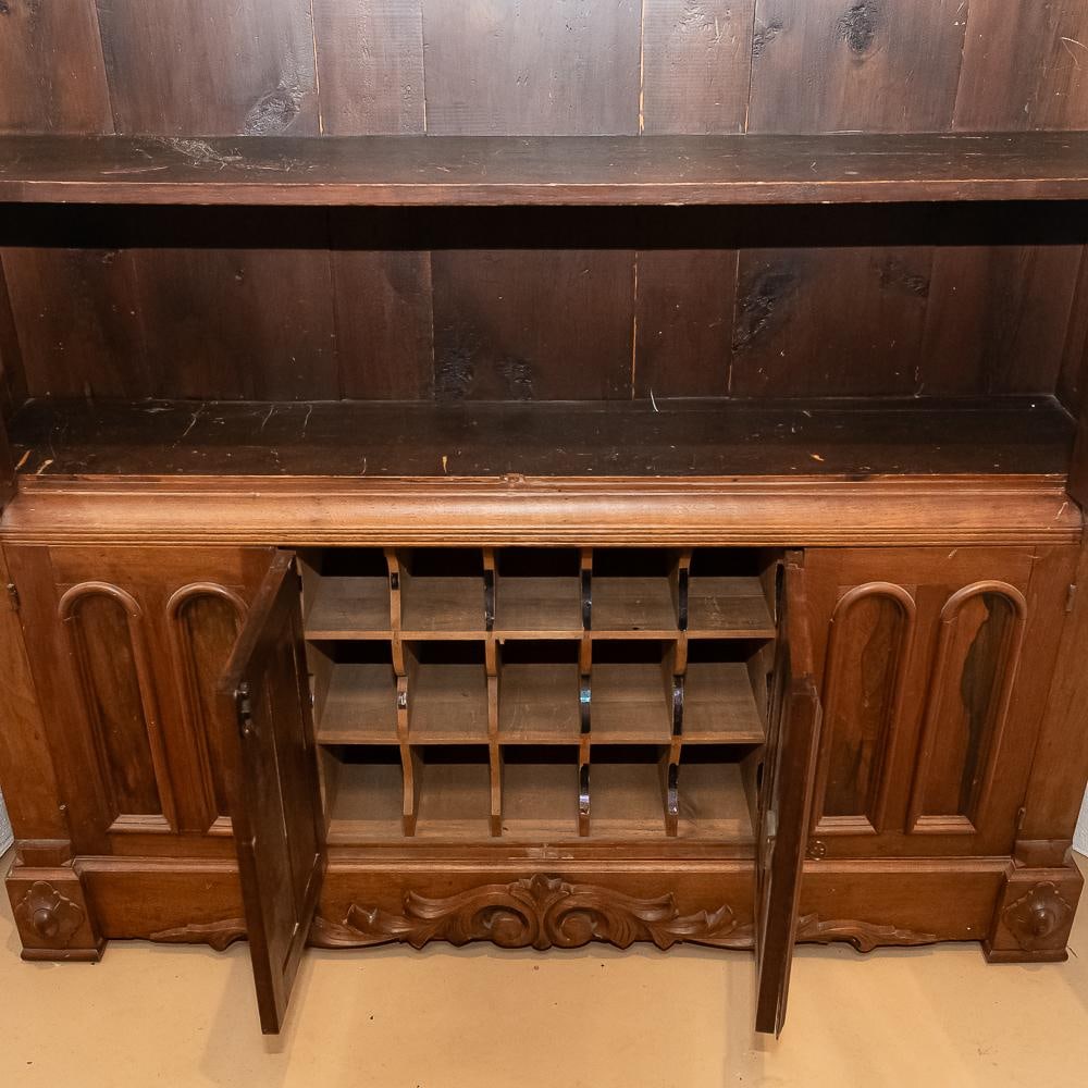 Large Victorian Walnut Bookcase with Mail Sorter - 5
