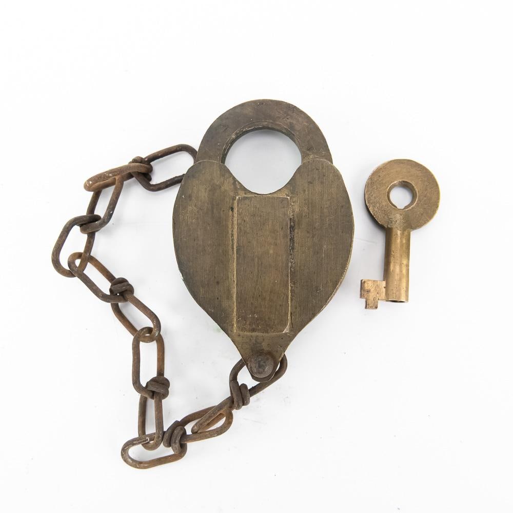 Two Vintage Brass Heart Padlocks - 5