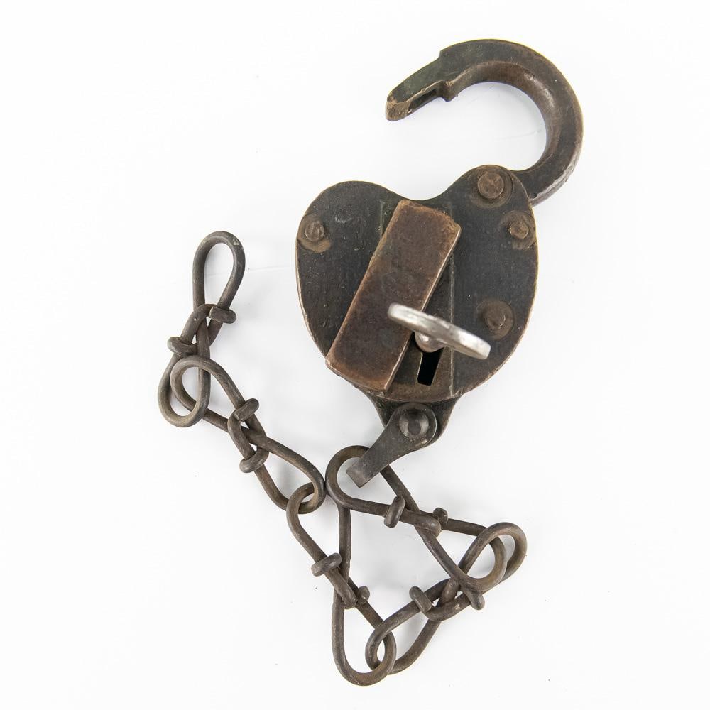 Pair Brass Railroad Switch Locks w/Keys - 7