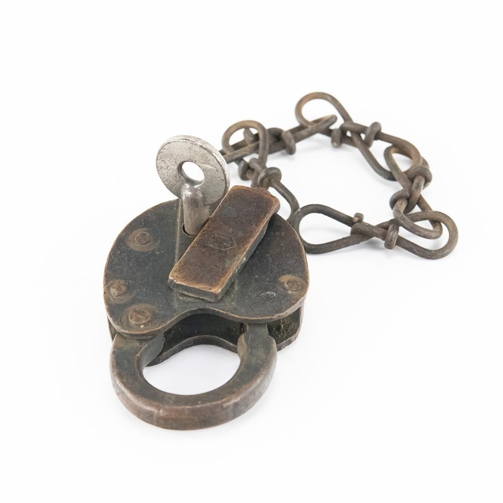 Pair Brass Railroad Switch Locks w/Keys - 9