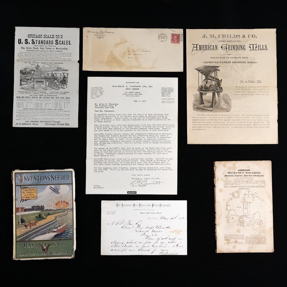 Early Patent & Trade Ephemera Group (1 of 8)