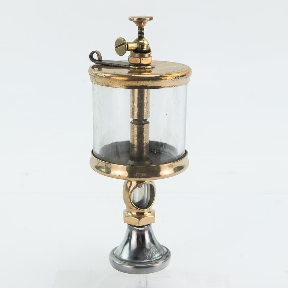 Michigan Lubricator Co. Brass & Glass Oiler (1 of 1)