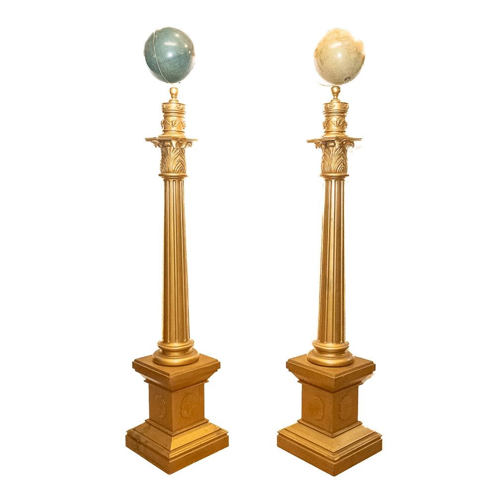 Masonic Columns with Celestial Globes - 6