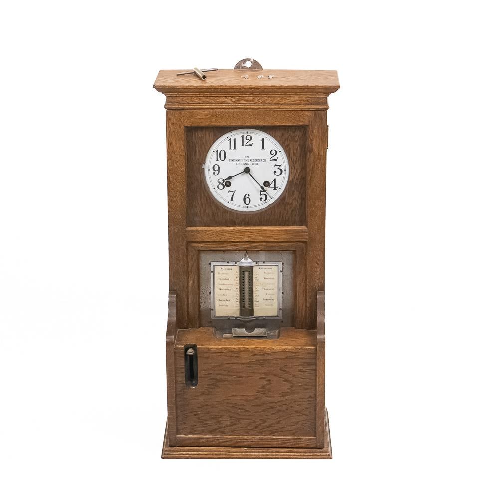Oak Cincinnati Time Recorder Time Clock (1 of 10)