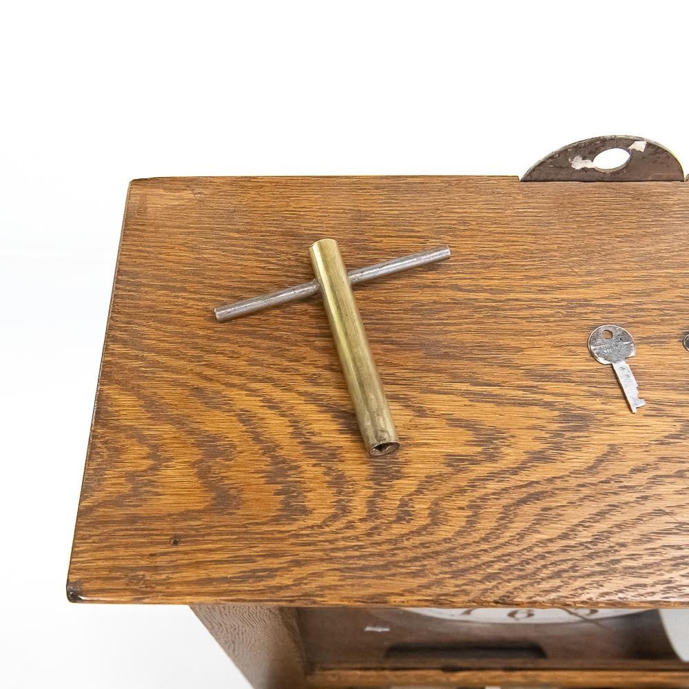 Oak Cincinnati Time Recorder Time Clock - 3
