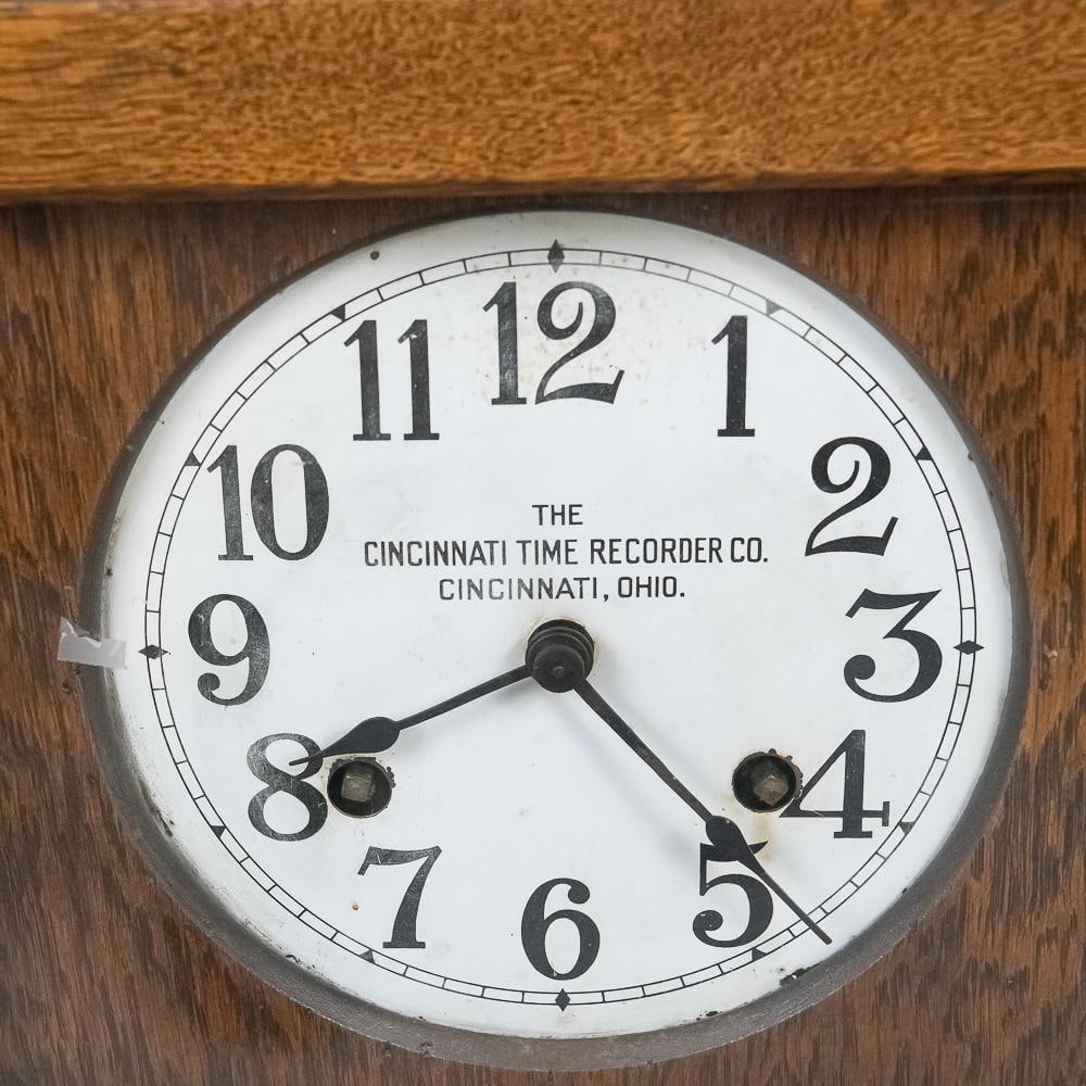 Oak Cincinnati Time Recorder Time Clock - 5