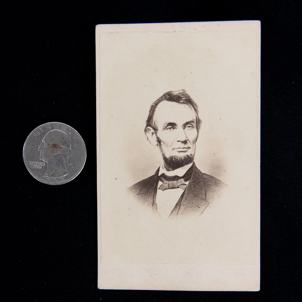 CDV President Abraham Lincoln Mounning Card (1 of 6)