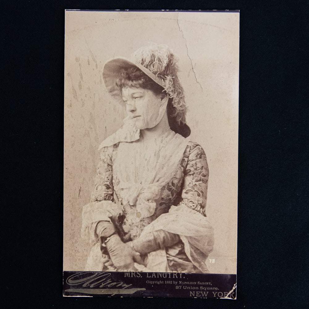 Cabinet Card of Lillie Langtry: Lillie Langtry (1853Ã¢â‚¬â€œ1929) was an iconic British society beauty, stage actress, and savvy businesswoman who became one of the most famous women of the 