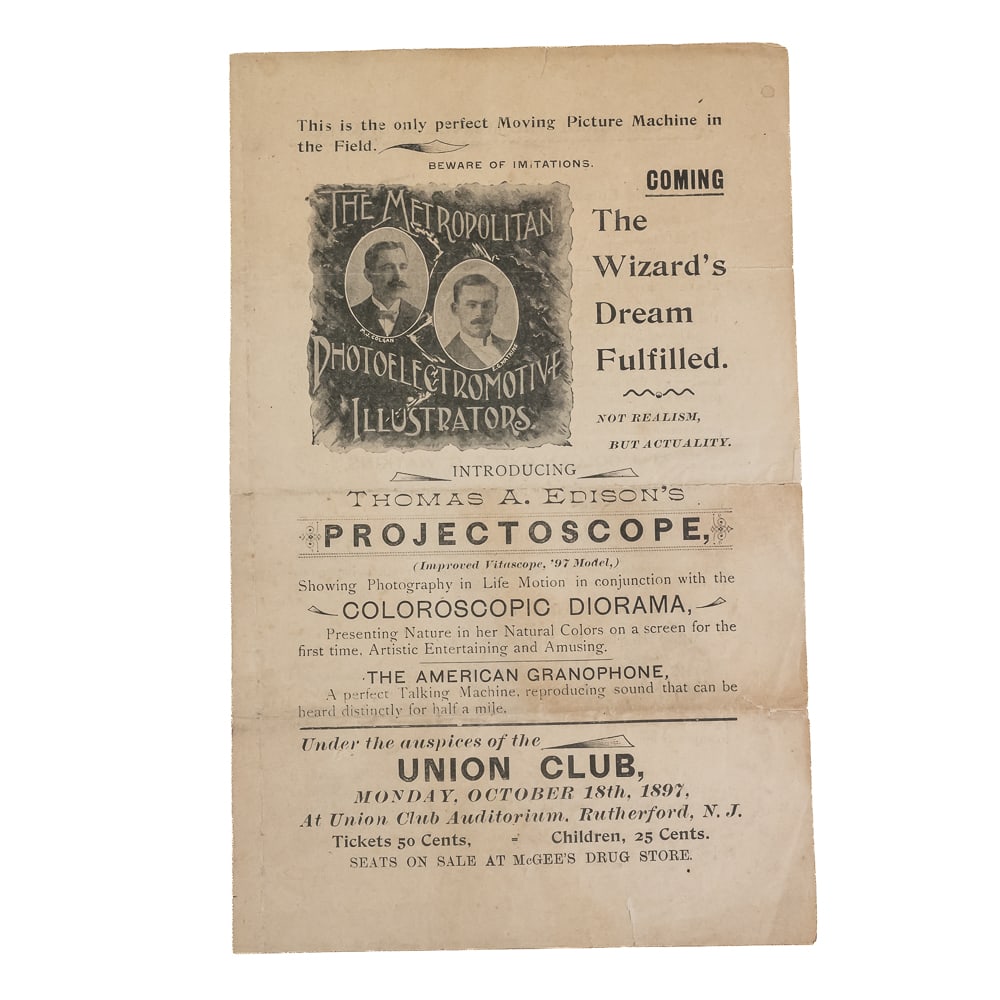 Edison Projectoscope Exhibition Flyer (1 of 4)