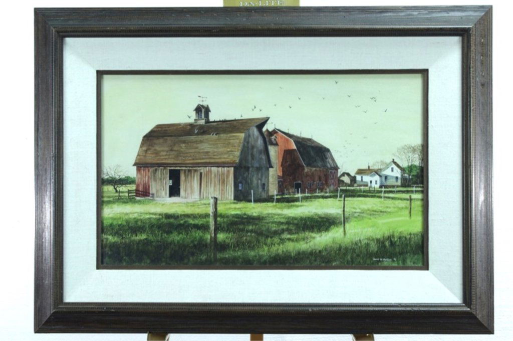 Robert Addison Framed Gouache Watercolor Painting: Framed titled Morning Light. Measures by painting size only 13 1/2 H x 21 1/2 W