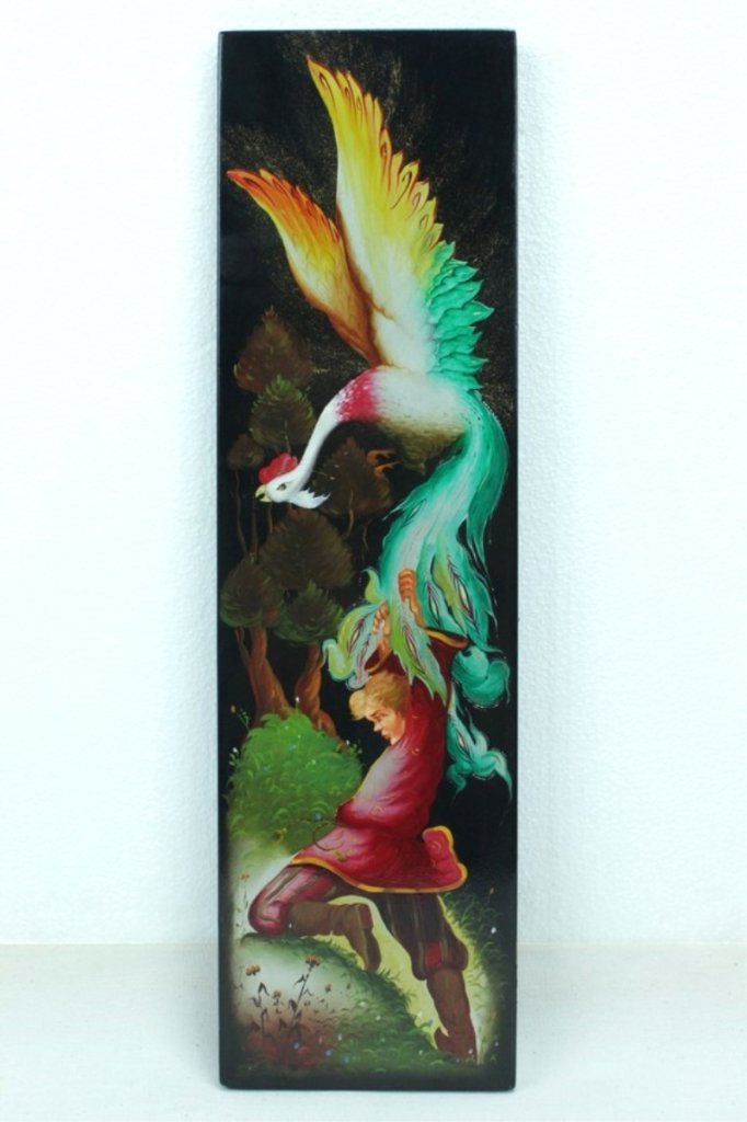 Russian Lacquered Wall Plaque Decorated with (1 of 6)