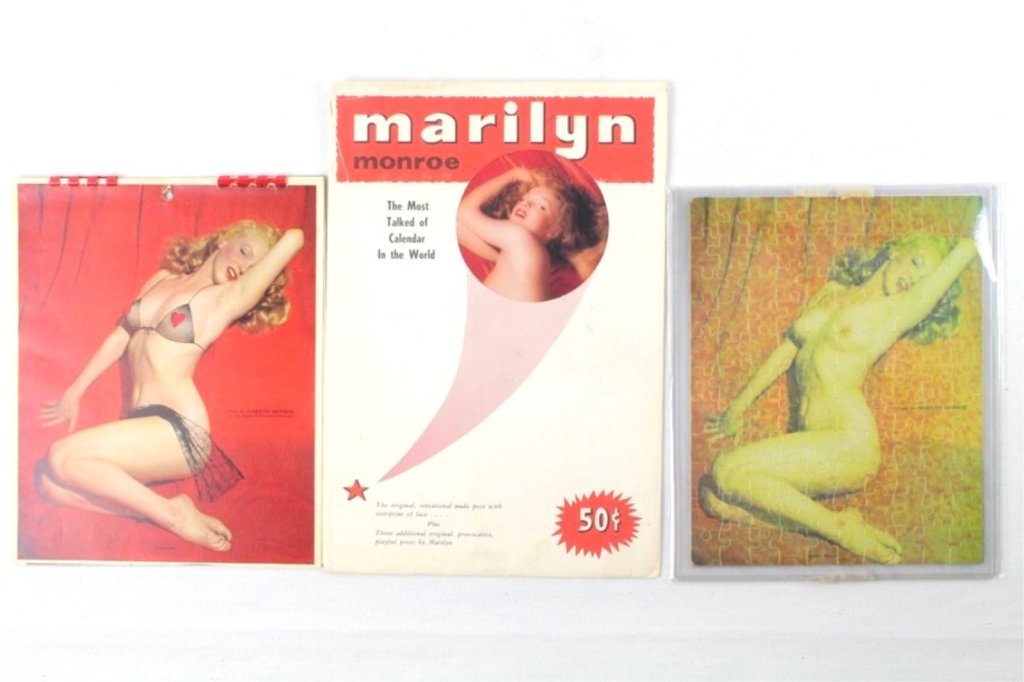 Marilyn Monroe 1950s Puzzle And Calendar: Condition Good calendar has the original packaging