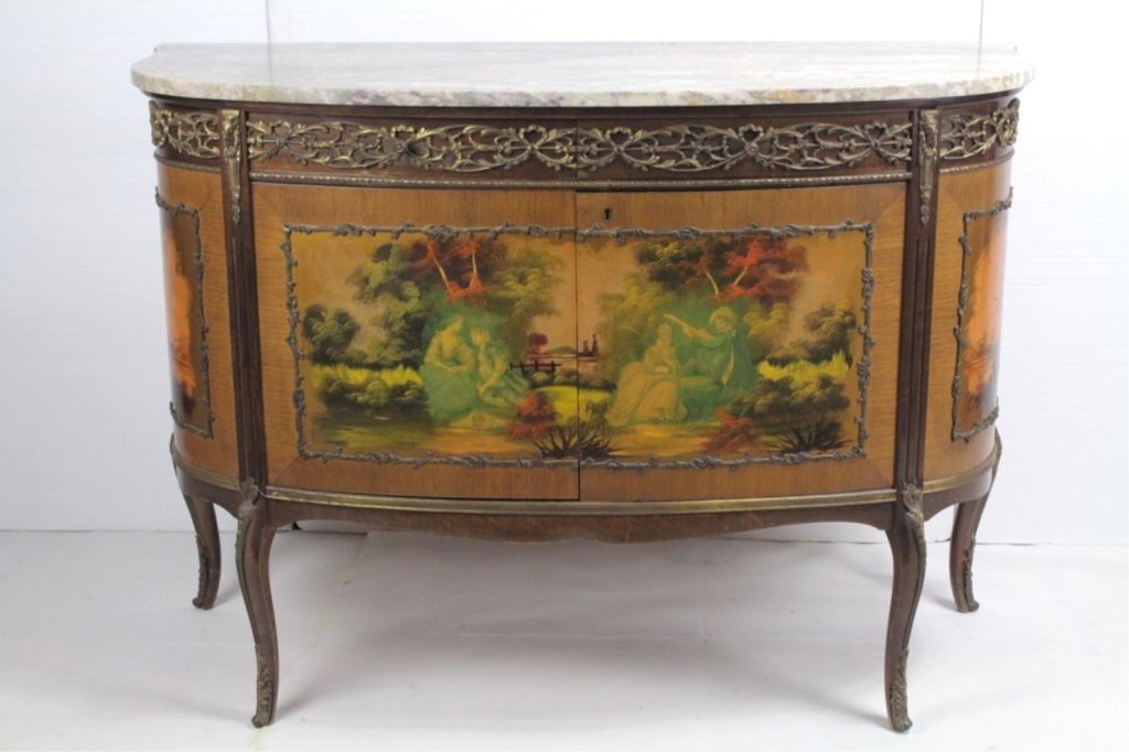 VERNIS MARTIN Decorated Console Cabinet (1 of 10)