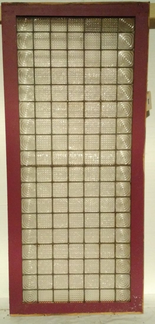Antique Textured Leaded Glass Door Panel (1 of 2)