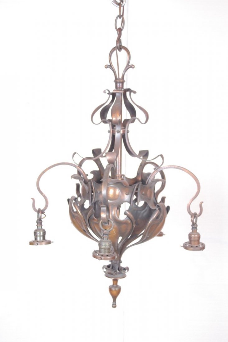 Antique Brass 4-Light Chandelier (1 of 4)
