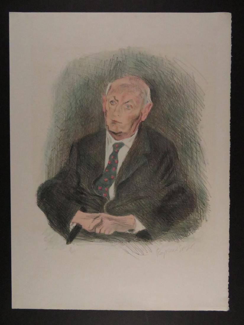 Raphael Soyer Portrait Isaac B Singer 21/150: TYPE:Art SUB TYPE:Drawing REGION:United States SUB REGION:New York MEDIUM:Lithograph SGD/UNS:Signed LR TITLE:Raphael Soyer Portrait Isaac B Singer 21/150 CATALOG NOTES:Portrait of Writer Isaac Bashevi