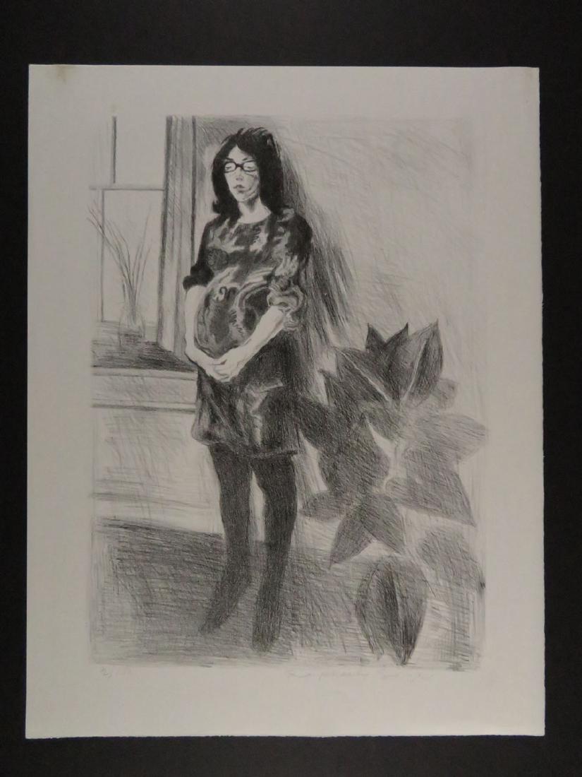 Raphael Soyer 2/150 Pregnant Woman and Plant: TYPE:Art SUB TYPE:Drawing REGION:United States SUB REGION:New York MEDIUM: SGD/UNS:Signed LR TITLE:Raphael Soyer 2/150 Pregnant Woman and Plant CATALOG NOTES:Nice image by renowned NYC WPA era artist.