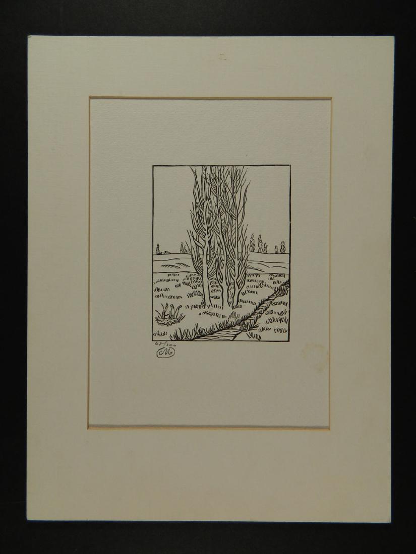 Aristide Maillol 3 Bear Trees 65/100 Stamped "M" in LL: TYPE:Art SUB TYPE:Print REGION:Europe SUB REGION:France MEDIUM: SGD/UNS:Unsigned TITLE:Aristide Maillol 3 Bear Trees 65/100 Stamped "M" in LL CATALOG NOTES:Aristide Maillol 3 Bear Trees 65/100 Stamped