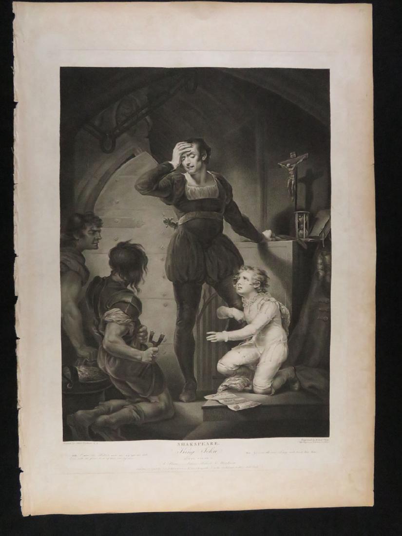 Boydell Shakespeare "King John" 1798: TYPE:Art SUB TYPE:Print REGION:Europe SUB REGION:Great Britain MEDIUM:Engraving SGD/UNS:Signed in Plate TITLE:Boydell Shakespeare "King John" 1798 CATALOG NOTES:From a portfolio by Boydell published i