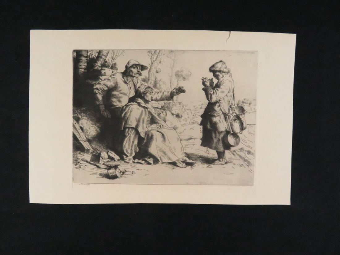 William Strang Scottish "A Group of Tinkers": TYPE:Art SUB TYPE:Print REGION:Europe SUB REGION:Scotland MEDIUM:Etching SGD/UNS:Signed in Plate TITLE:William Strang Scottish "A Group of Tinkers" CATALOG NOTES:Nice image by well known Scottish prin