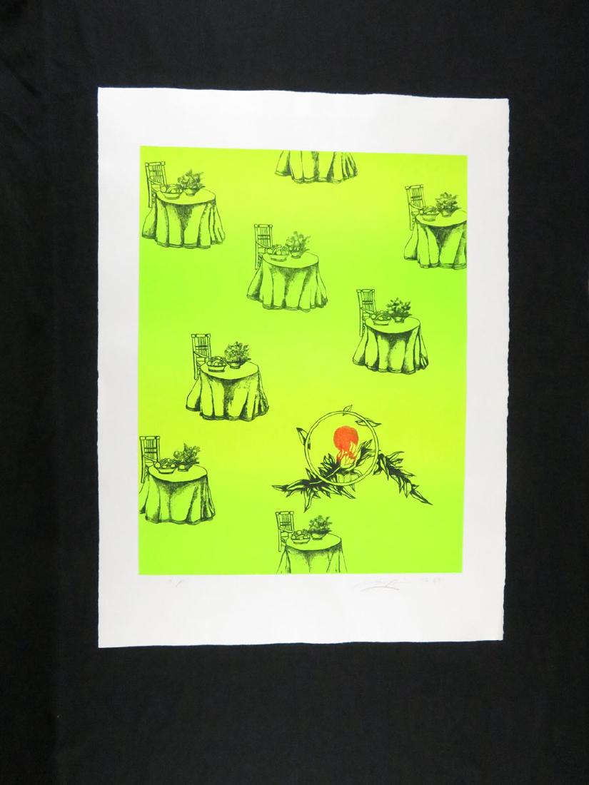 Rita Simon "Concerto" Vignettes Kitchen Flowers: TYPE:Art SUB TYPE:Print REGION:United States SUB REGION:New York MEDIUM:Lithograph SGD/UNS:Signed LR TITLE:Rita Simon "Concerto" Vignettes Kitchen Flowers CATALOG NOTES:Inscribed "A.P." Artist Proof a