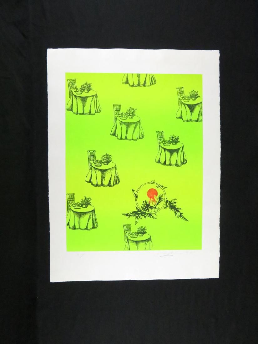 Rita Simon "Concerto" Vignettes Kitchen Flowers: TYPE:Art SUB TYPE:Print REGION:United States SUB REGION:New York MEDIUM:Lithograph SGD/UNS:Signed LR TITLE:Rita Simon "Concerto" Vignettes Kitchen Flowers CATALOG NOTES:Inscribed "A.P." Artist Proof a