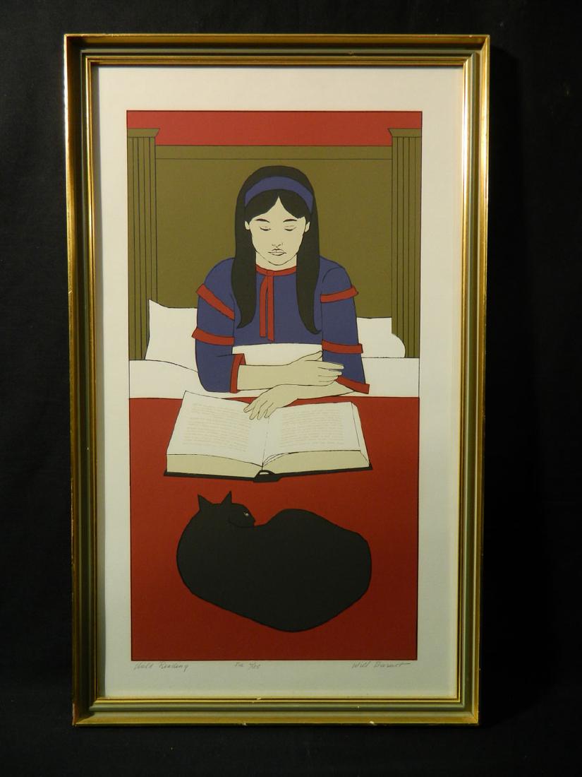 Will Barnet Sgd Serigraph Rare 6/185 Child Reading: TYPE:Art SUB TYPE:Print REGION:United States SUB REGION:New York MEDIUM:Serigraph SGD/UNS:Signed TITLE:Will Barnet Sgd Serigraph Rare 6/185 Child Reading CATALOG NOTES:Very rare image by well listed m