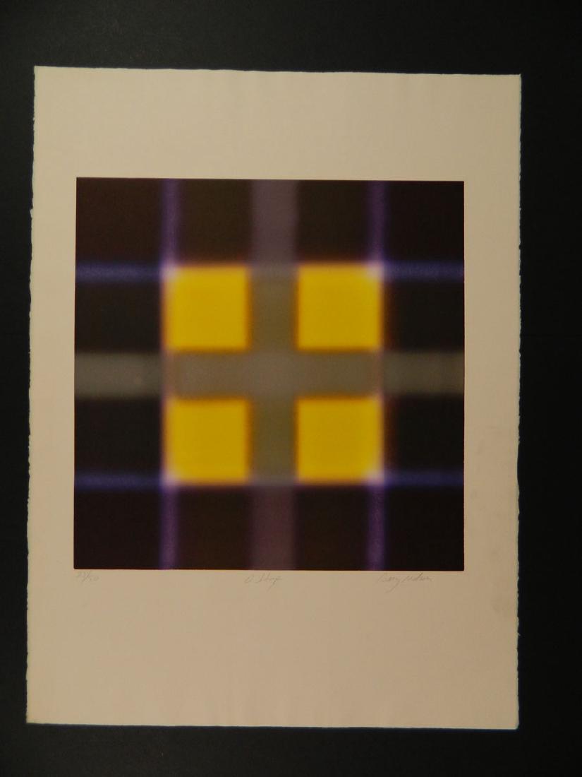 Barry Nelson Mid Century Modern Op Art Print: TYPE:Art SUB TYPE:Print REGION:United States SUB REGION: MEDIUM:Serigraph SGD/UNS:Signed LR TITLE:Barry Nelson Mid Century Modern Op Art Print CATALOG NOTES:Titled "D Sharp". Limited edition 28/50. IN