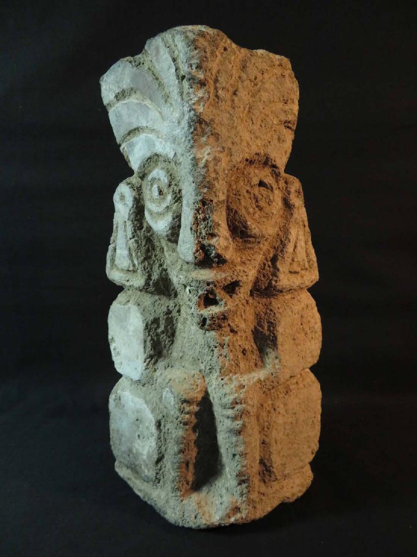 PreColombian ? Stone Idol Statue Seated Figure (1 of 7)