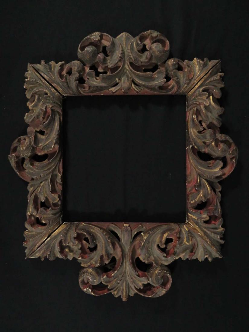 Circa 18th C Italian Polychrome Frame 6 1/2" Wide (1 of 10)