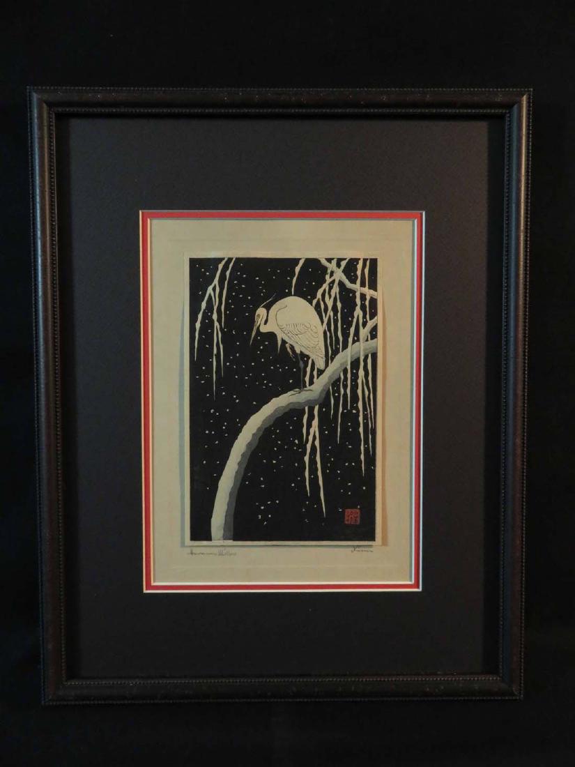 Ohara Koson Heron On Willow by Shima Art RARE (1 of 6)