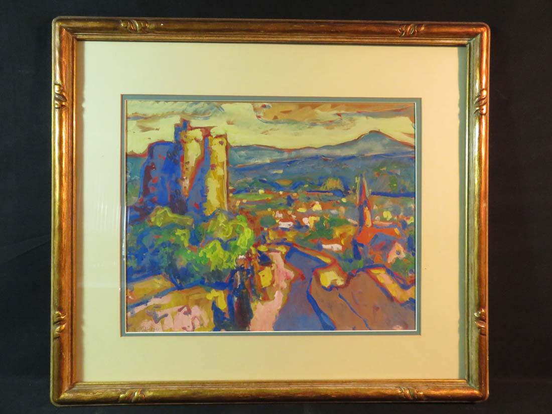 Alfred Helberger German Fauvist Landscape: TYPE:Art SUB TYPE:Painting REGION:Europe SUB REGION:Sweden MEDIUM:Oil On Paper SGD/UNS:Signed LL TITLE:Alfred Helberger German Fauvist Landscape CATALOG NOTES:An excellent original painting by well li