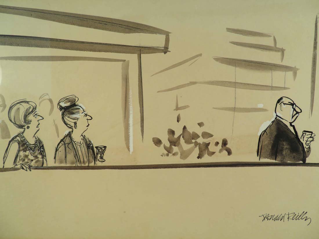 Donald Reilly New Yorker Original Cartoon: TYPE:Art SUB TYPE:Drawing REGION:United States SUB REGION:New York MEDIUM:Ink SGD/UNS:Signed TITLE:Donald Reilly New Yorker Original Cartoon CATALOG NOTES: INSIDE HEIGHT: INSIDE WIDTH: OUTSIDE HEIGHT:
