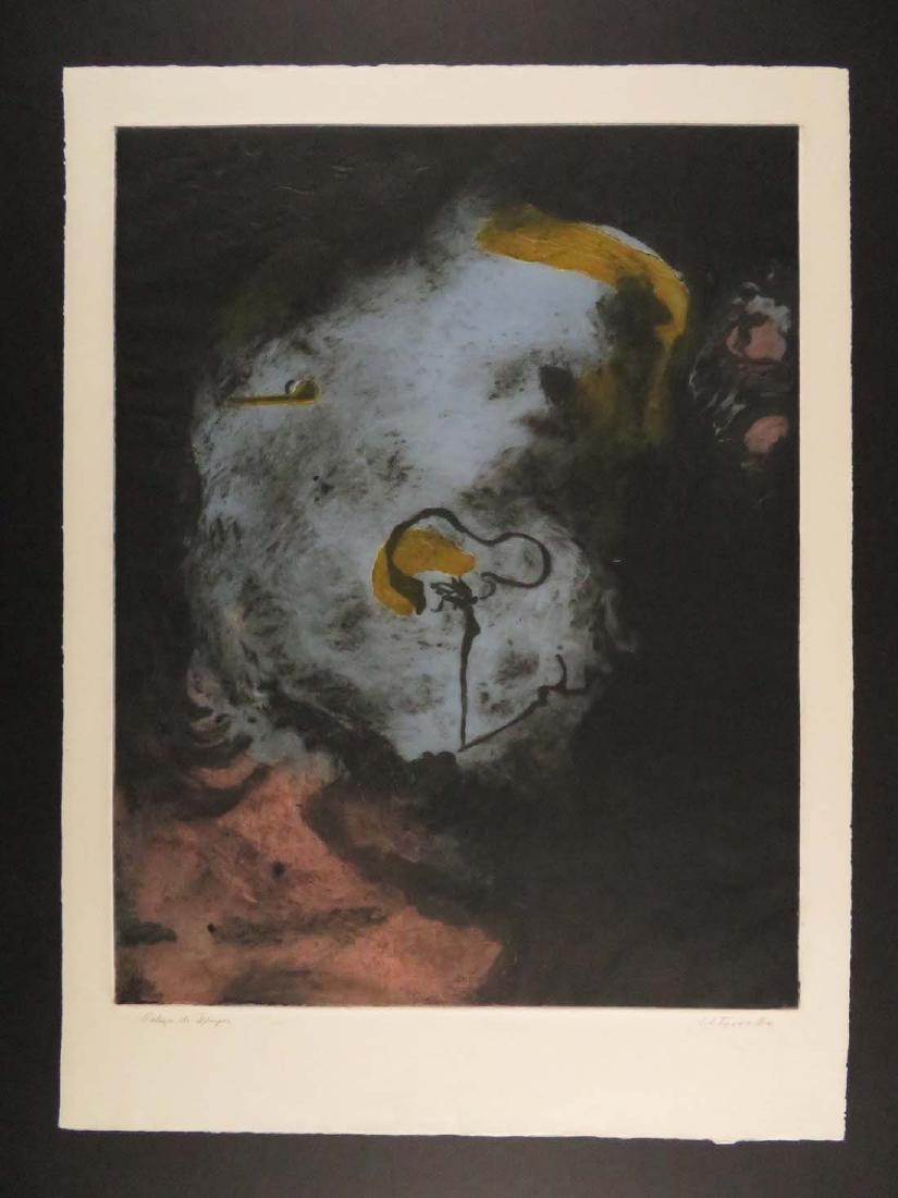 JJ Torrelbe Modern Abstract Print: TYPE:Art SUB TYPE:Print REGION: SUB REGION: MEDIUM:Serigraph SGD/UNS:Signed TITLE:JJ Torrelbe Modern Abstract Print CATALOG NOTES:Interesting modernist abstract print by JJ Torrelbe. INSIDE HEIGHT:25.