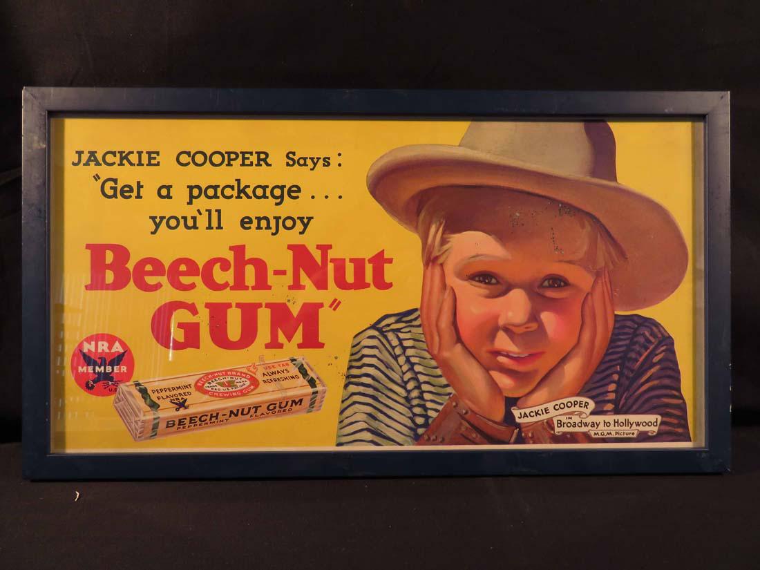 Advertising Tabard Press NYC Beech Nut Gum: TYPE:Art SUB TYPE:Print REGION:US SUB REGION:New York MEDIUM:Collatype SGD/UNS: TITLE:Advertising Tabard Press NYC Beech Nut Gum CATALOG NOTES:An original WPA period advertising poster done by Tabard 