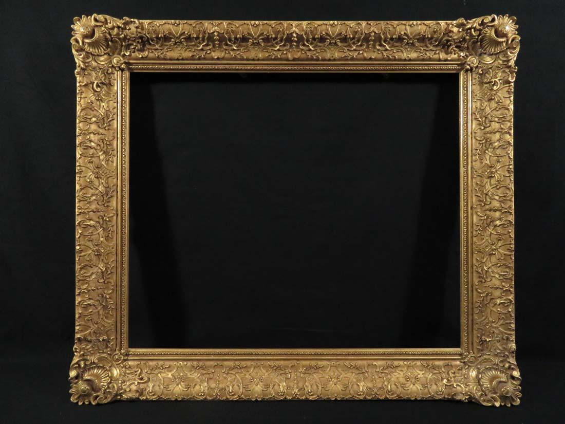 25.625x30.5 Antique French Frame 4" Wide: TYPE:Art SUB TYPE:Frame REGION: SUB REGION: MEDIUM:Wood SGD/UNS:Unsigned TITLE:25.625x30.5 Antique French Frame 4" Wide CATALOG NOTES:25.625x30.5 Antique French Frame 4" Wide. Thomas Cole style reprod