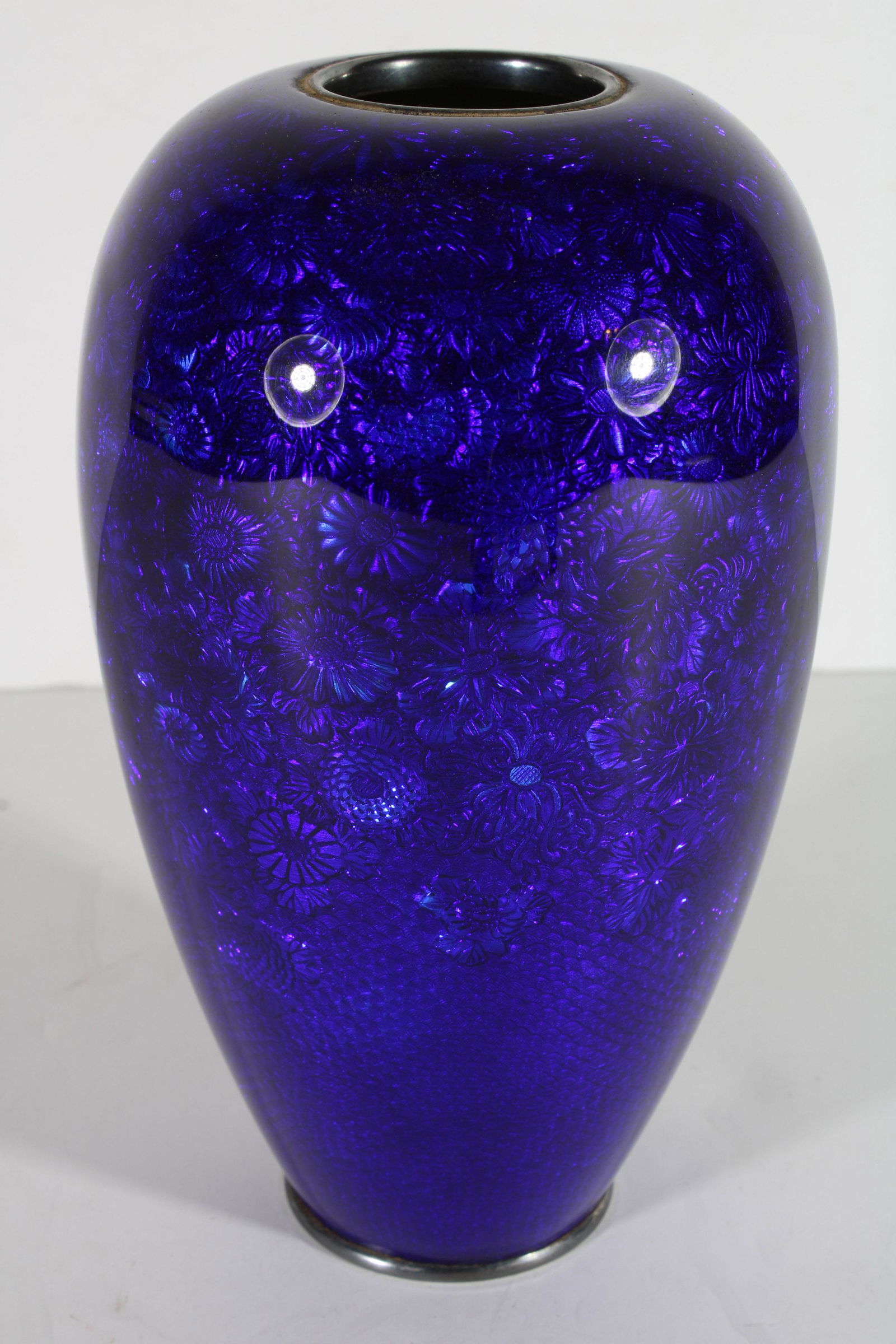 Signed Kumeno Teitaro Japanese Cloisonne Vase 6.25" (1 of 9)